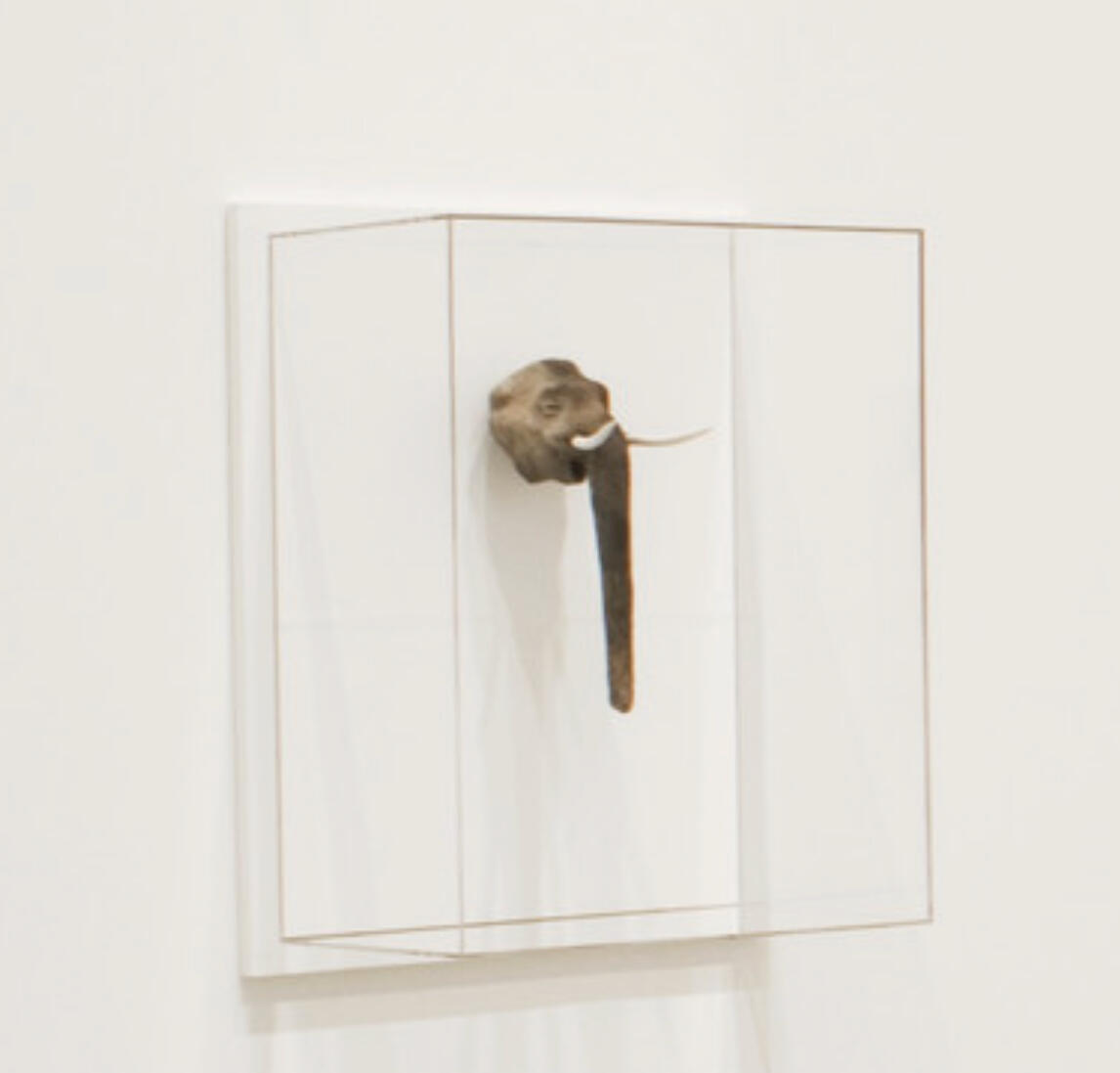 Daisy Youngblood, Elephant with Tusks, 1995. Low fire clay and paint, 18 1/4 x 14 1/2 x 5 1/2 inches.