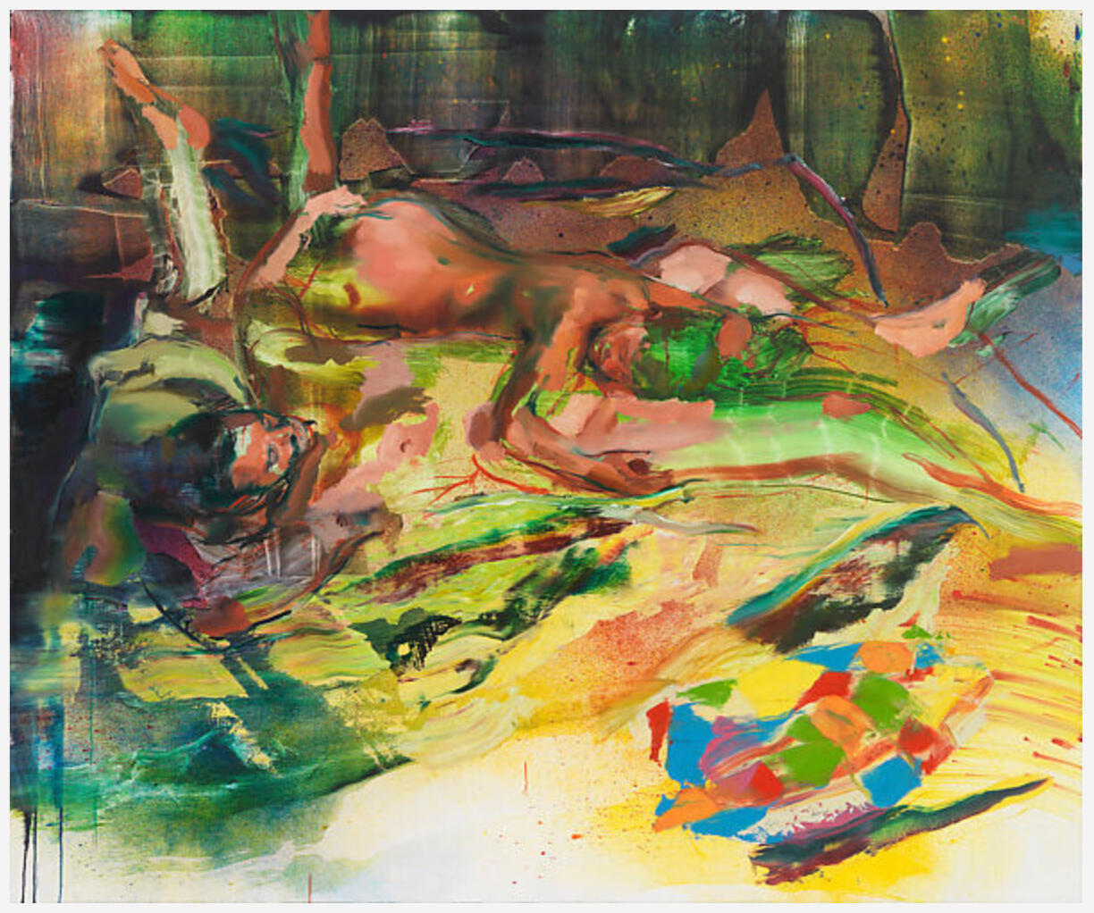 Doron Langberg, Lovers at Night, 2023, Oil on linen, 80 x 96 in.